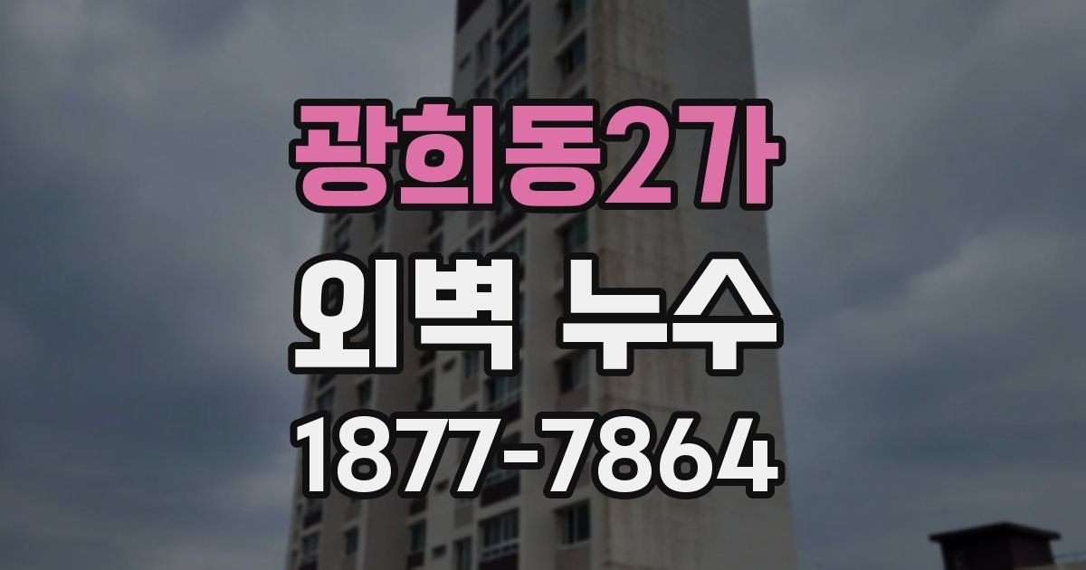 광희동2가 외벽 누수