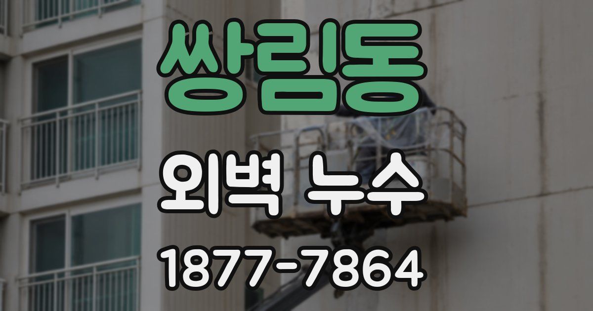 쌍림동 외벽 누수