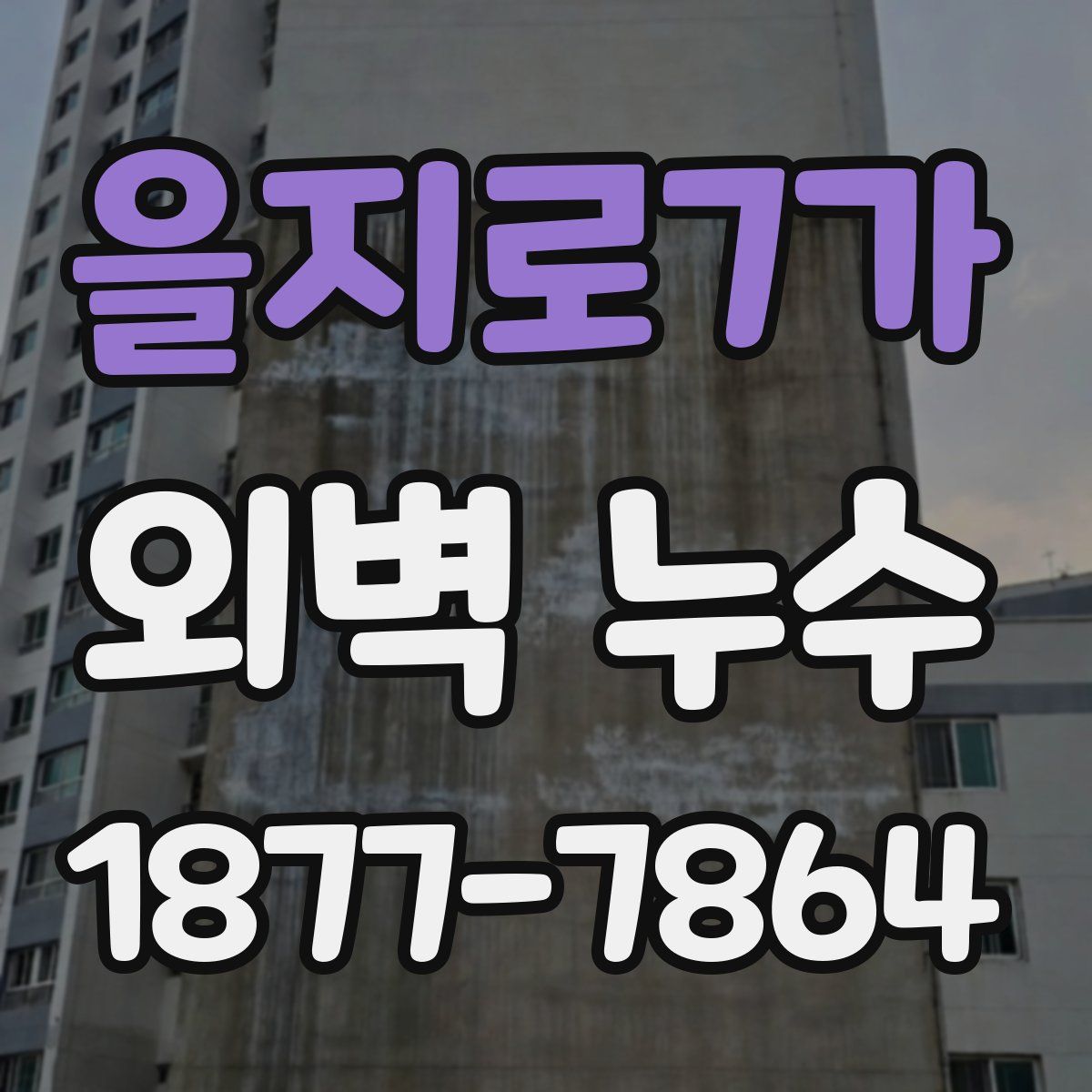 을지로7가 외벽 누수