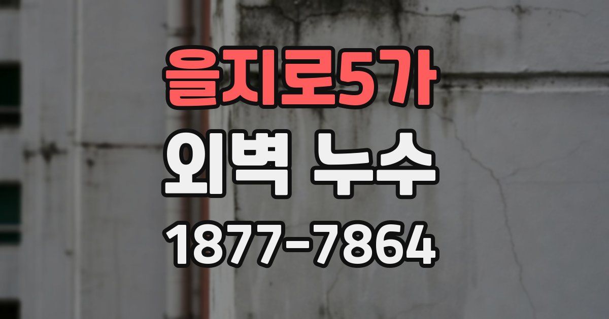 을지로5가 외벽 누수