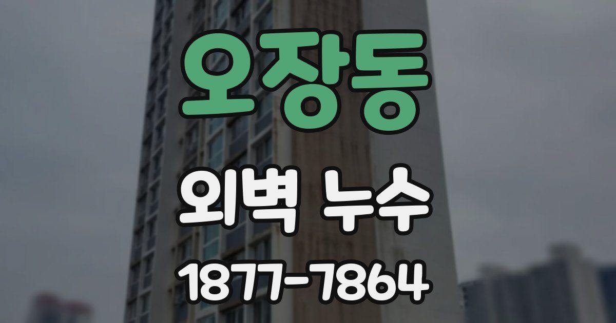 오장동 외벽 누수