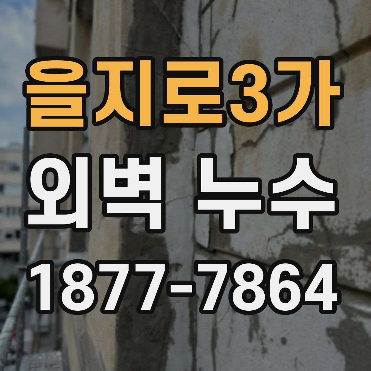 을지로3가 외벽 누수