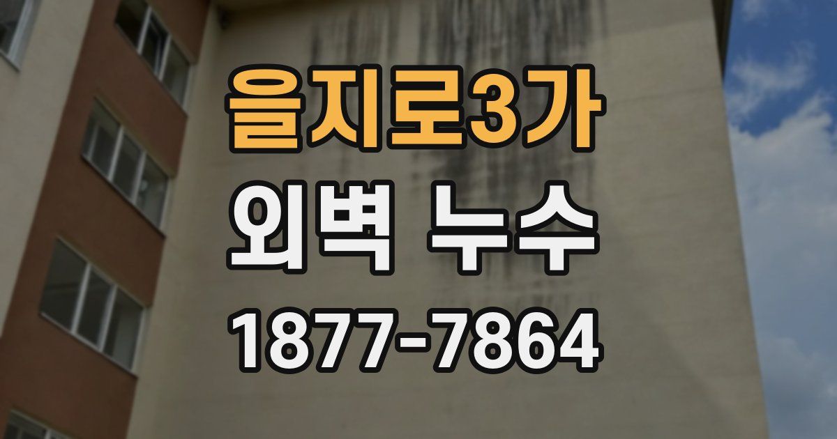 을지로3가 외벽 누수