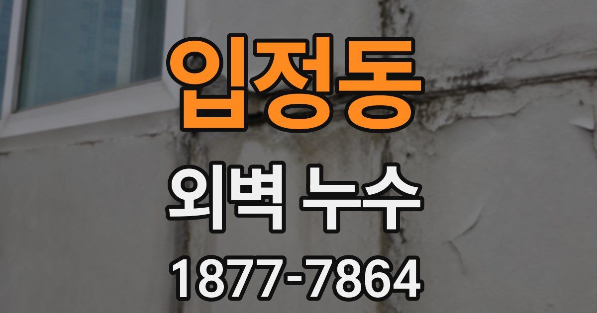 입정동 외벽 누수