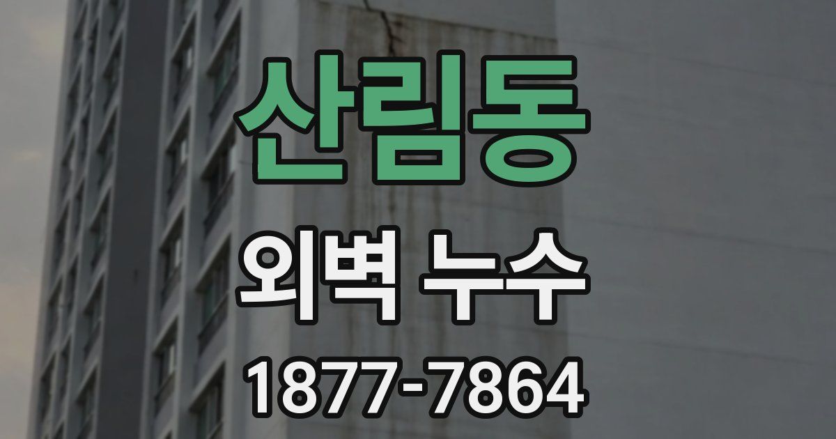 산림동 외벽 누수