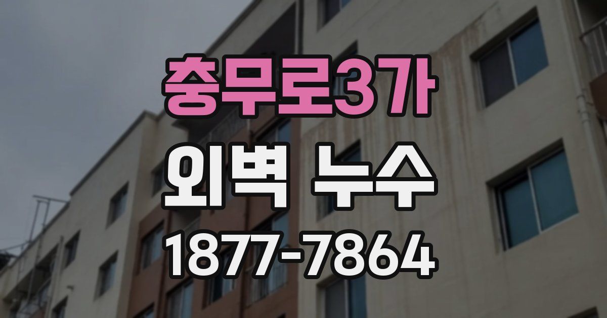 충무로3가 외벽 누수