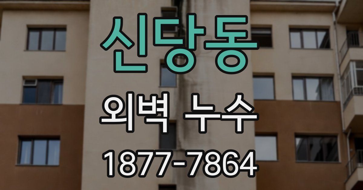 신당동 외벽 누수