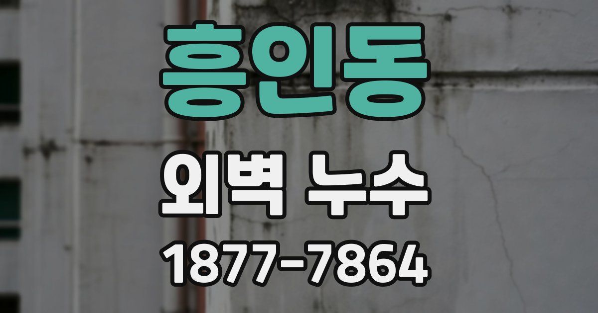 흥인동 외벽 누수