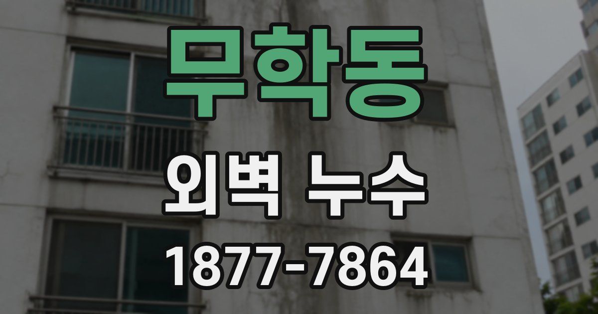무학동 외벽 누수
