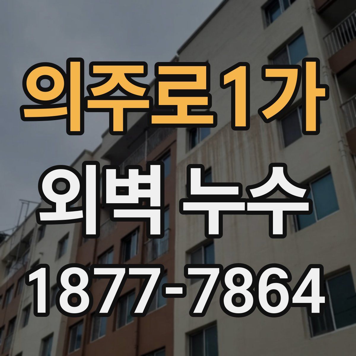의주로1가 외벽 누수