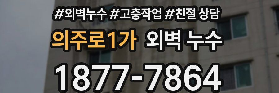 의주로1가 외벽 누수