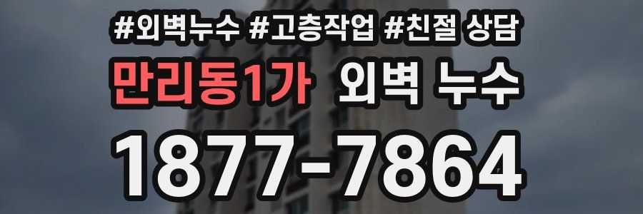 만리동1가 외벽 누수