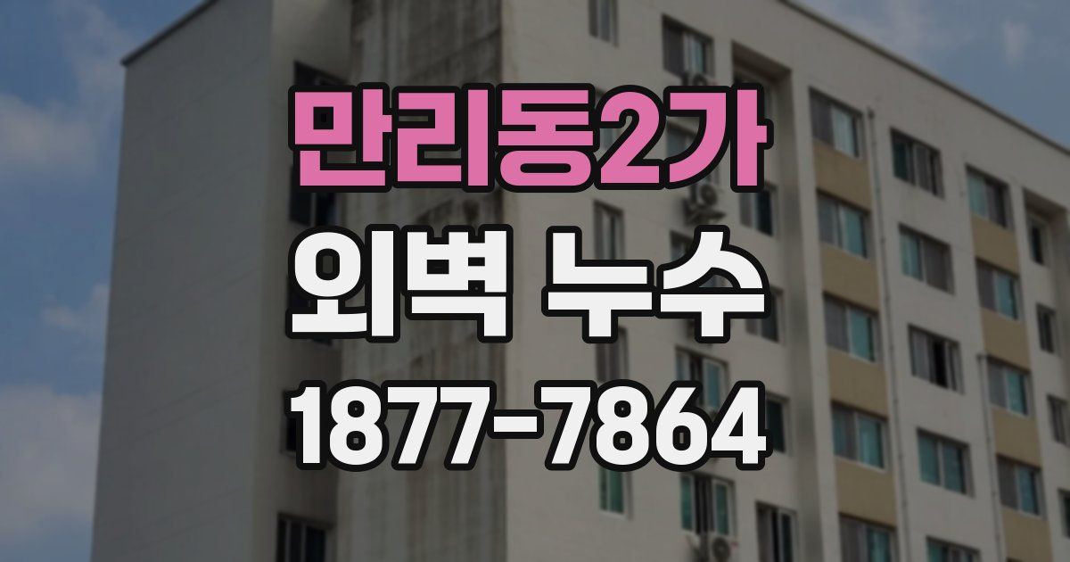 만리동2가 외벽 누수