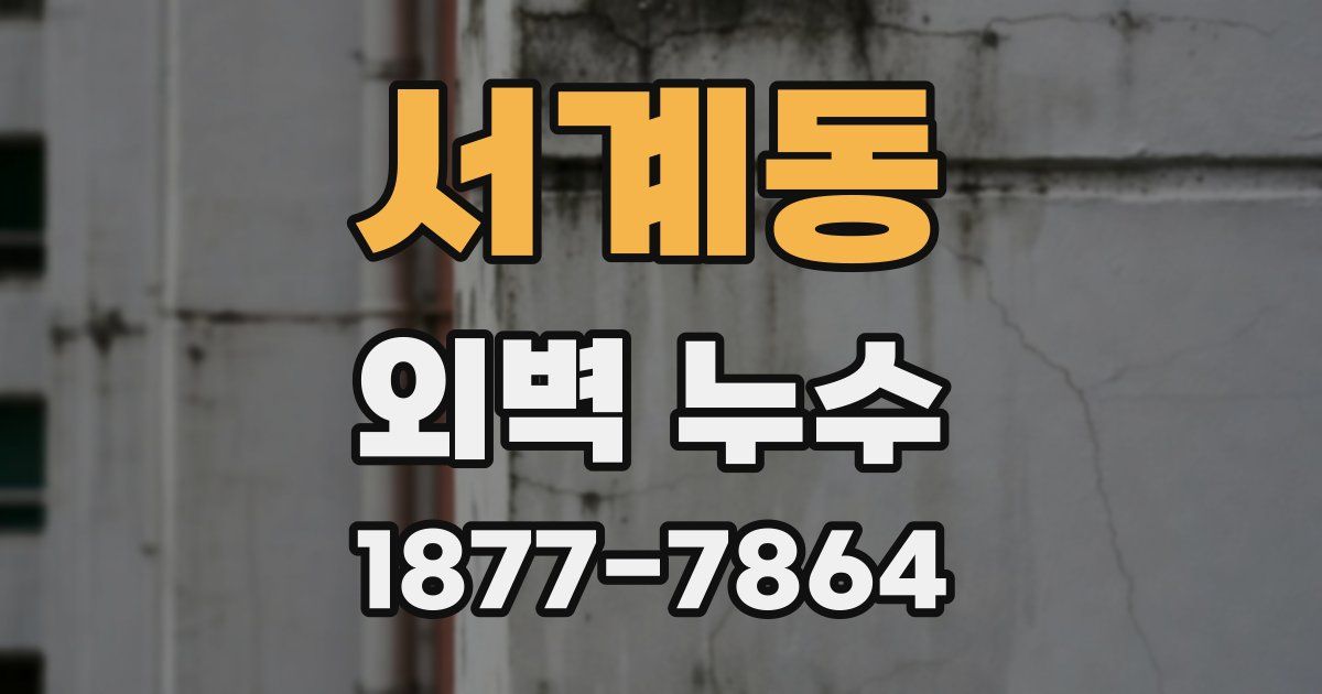 서계동 외벽 누수