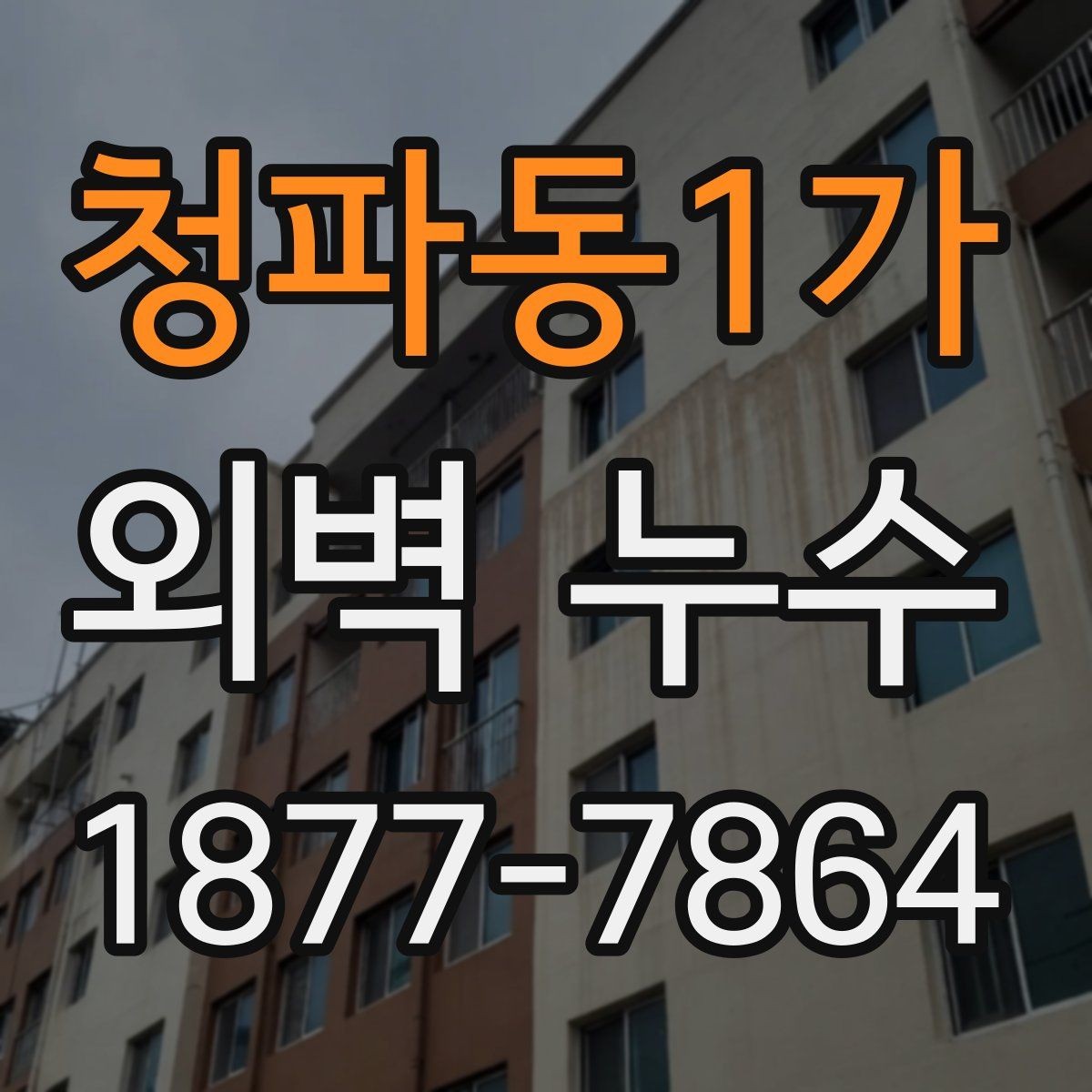 청파동1가 외벽 누수 수리 전 비용을 보는 기준