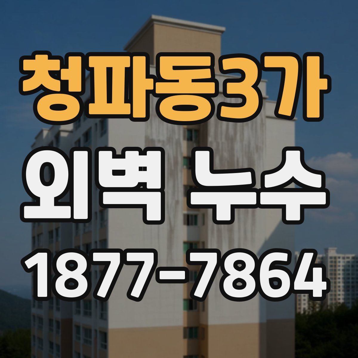 청파동3가 외벽 누수