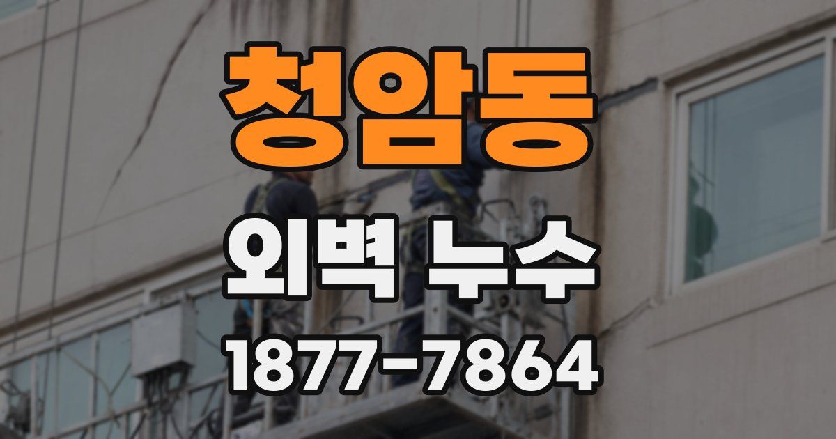 청암동 외벽 누수