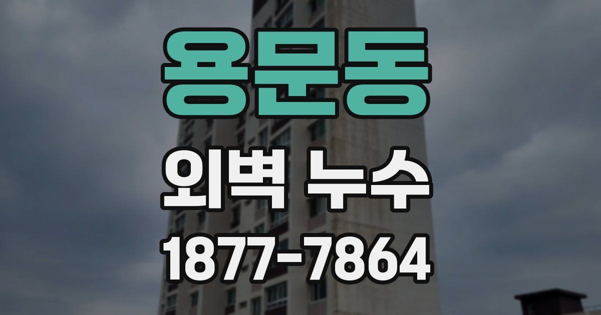 용문동 외벽 누수