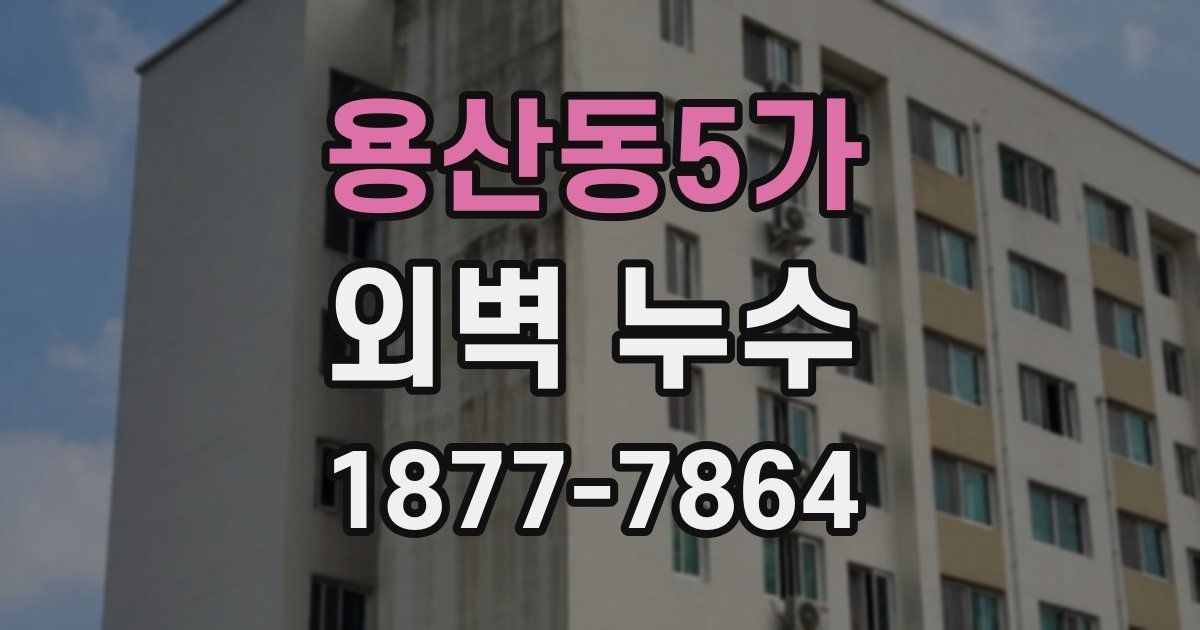 용산동5가 외벽 누수
