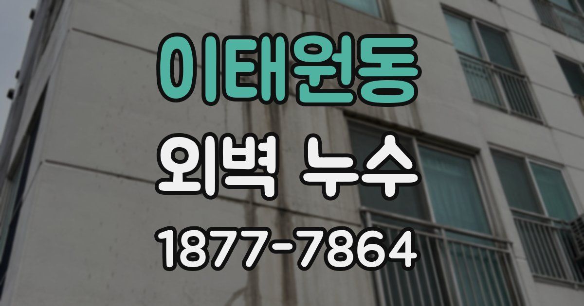 이태원동 외벽 누수