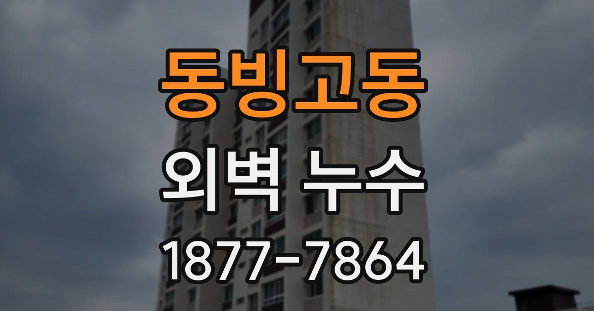 동빙고동 외벽 누수