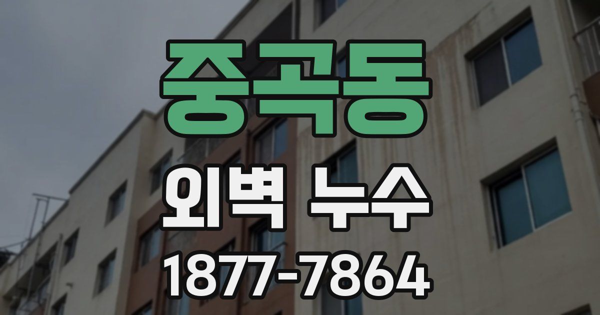 중곡동 외벽 누수