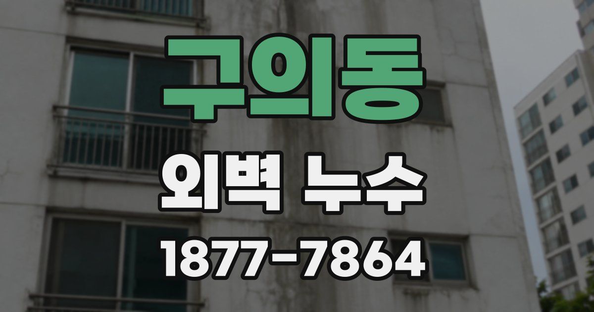 구의동 외벽 누수