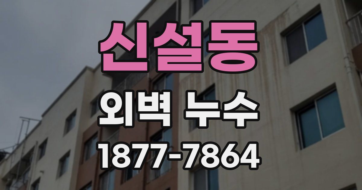 신설동 외벽 누수