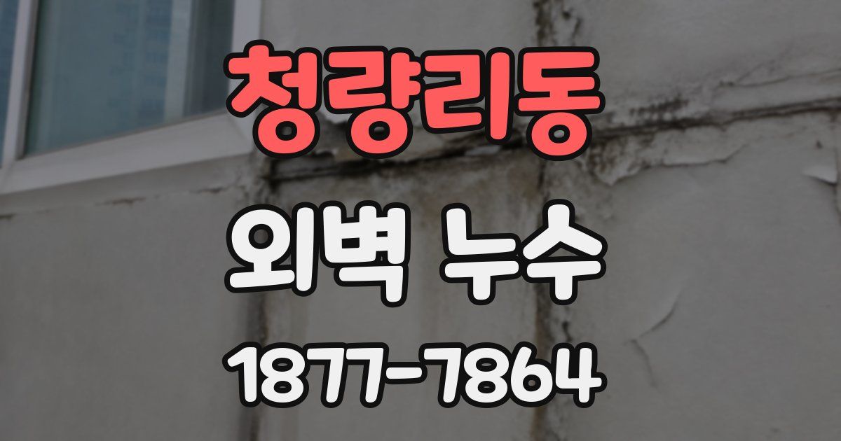 청량리동 외벽 누수