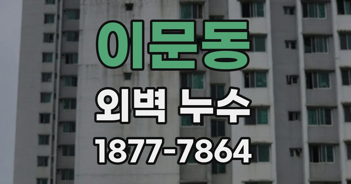 이문동 외벽 누수
