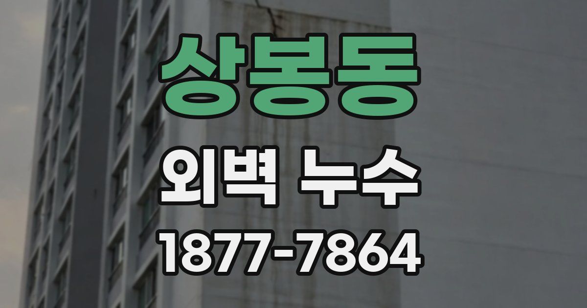 상봉동 외벽 누수