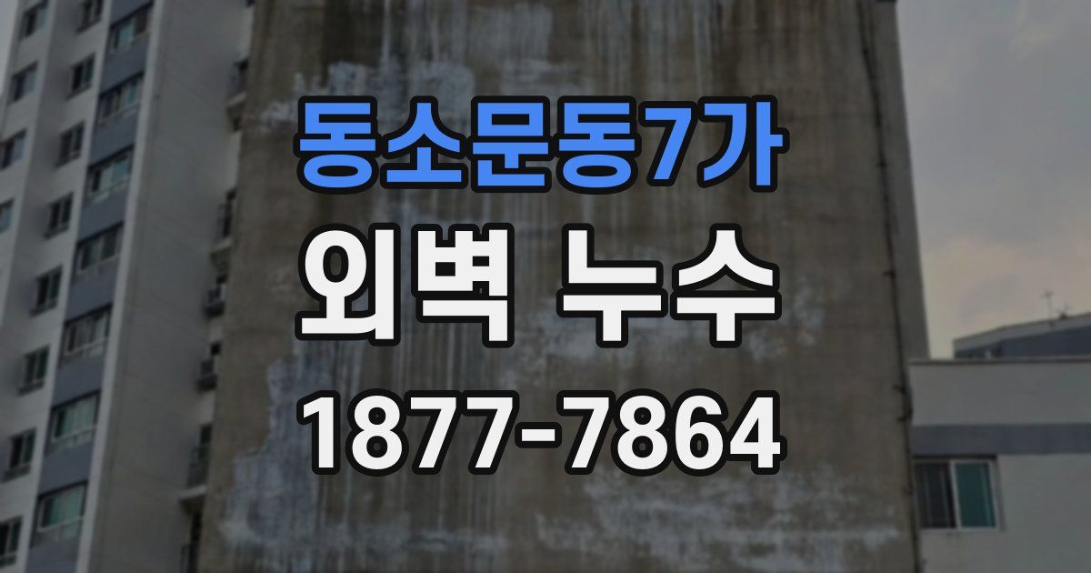 동소문동7가 외벽 누수