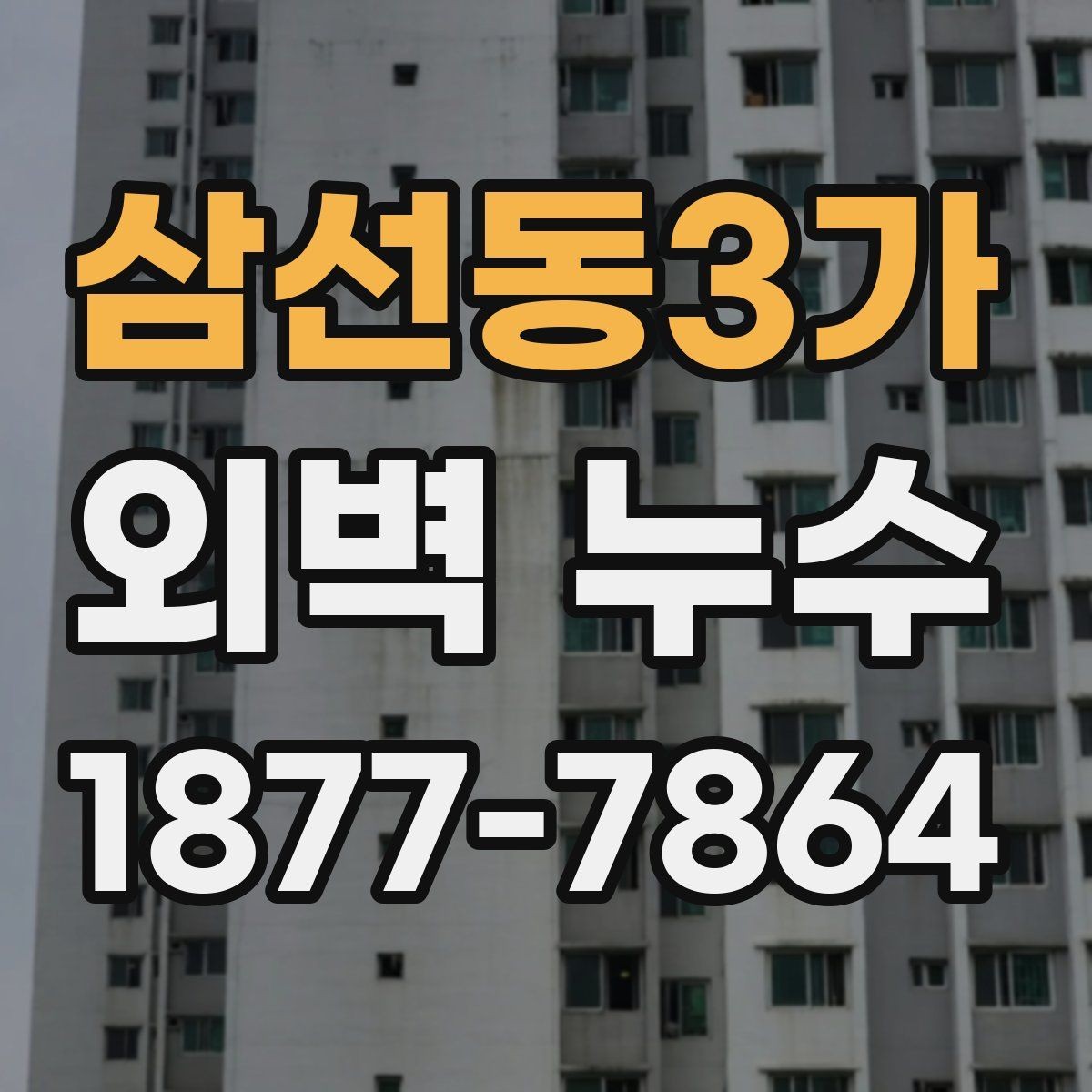삼선동3가 외벽 누수 점검은 어떤 순서로 진행할까