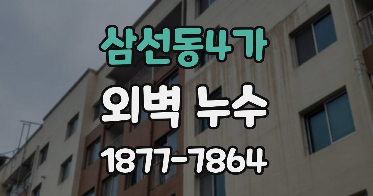 삼선동4가 외벽 누수