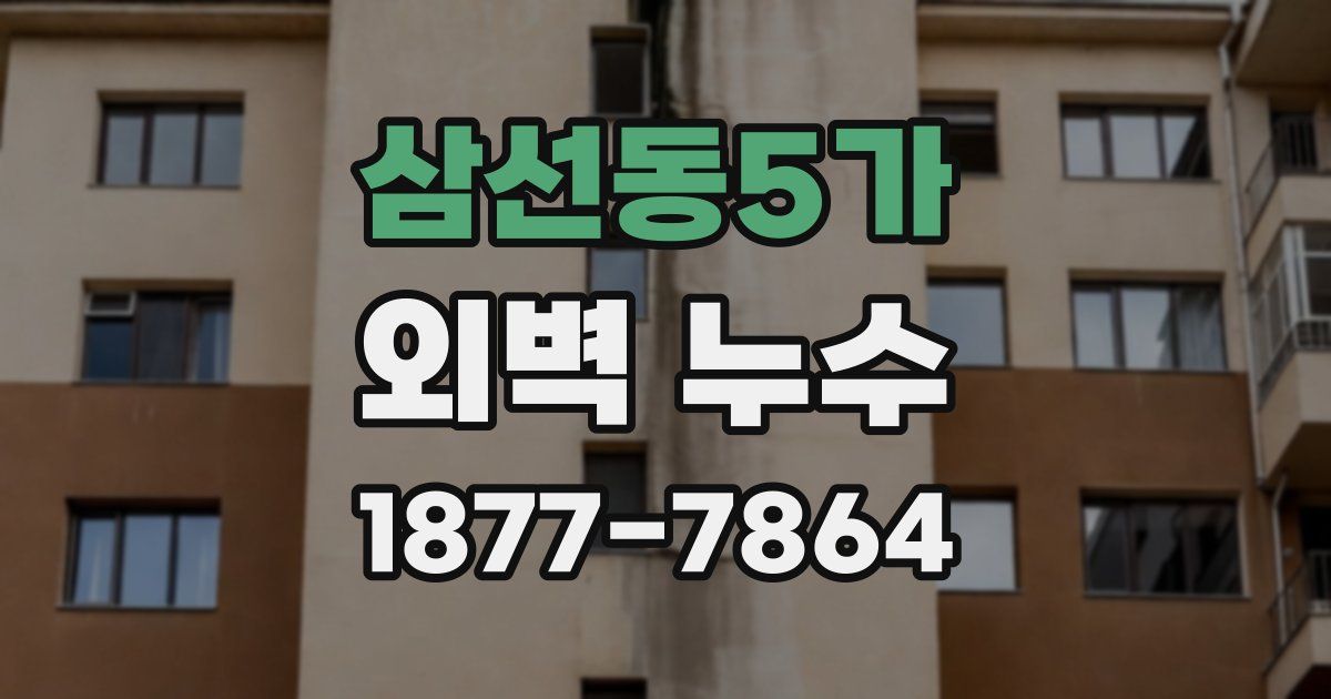 삼선동5가 외벽 누수