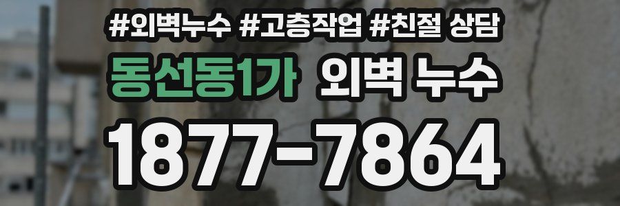 동선동1가 외벽 누수