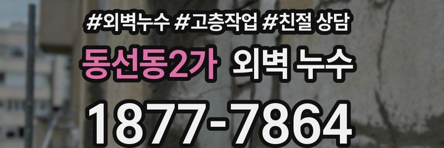 동선동2가 외벽 누수