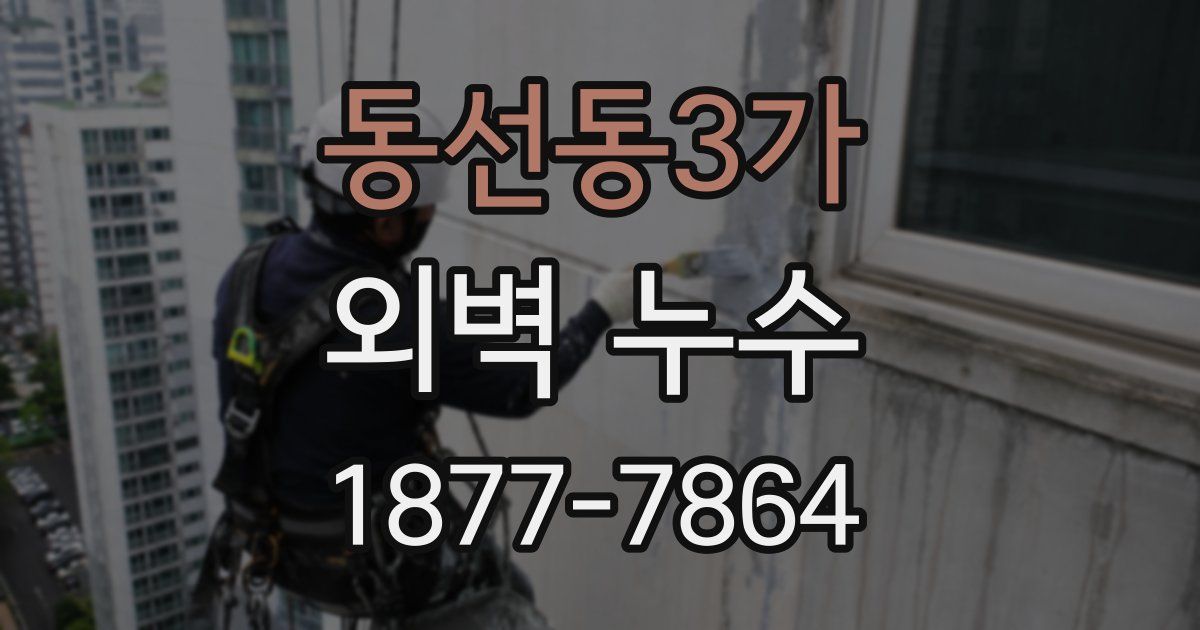 동선동3가 외벽 누수