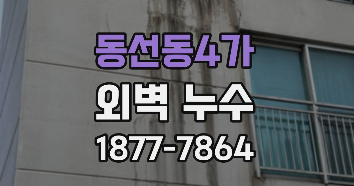 동선동4가 외벽 누수