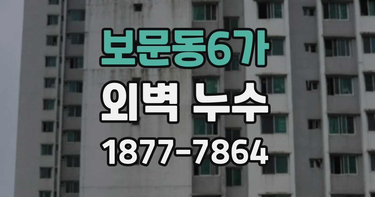 보문동6가 외벽 누수