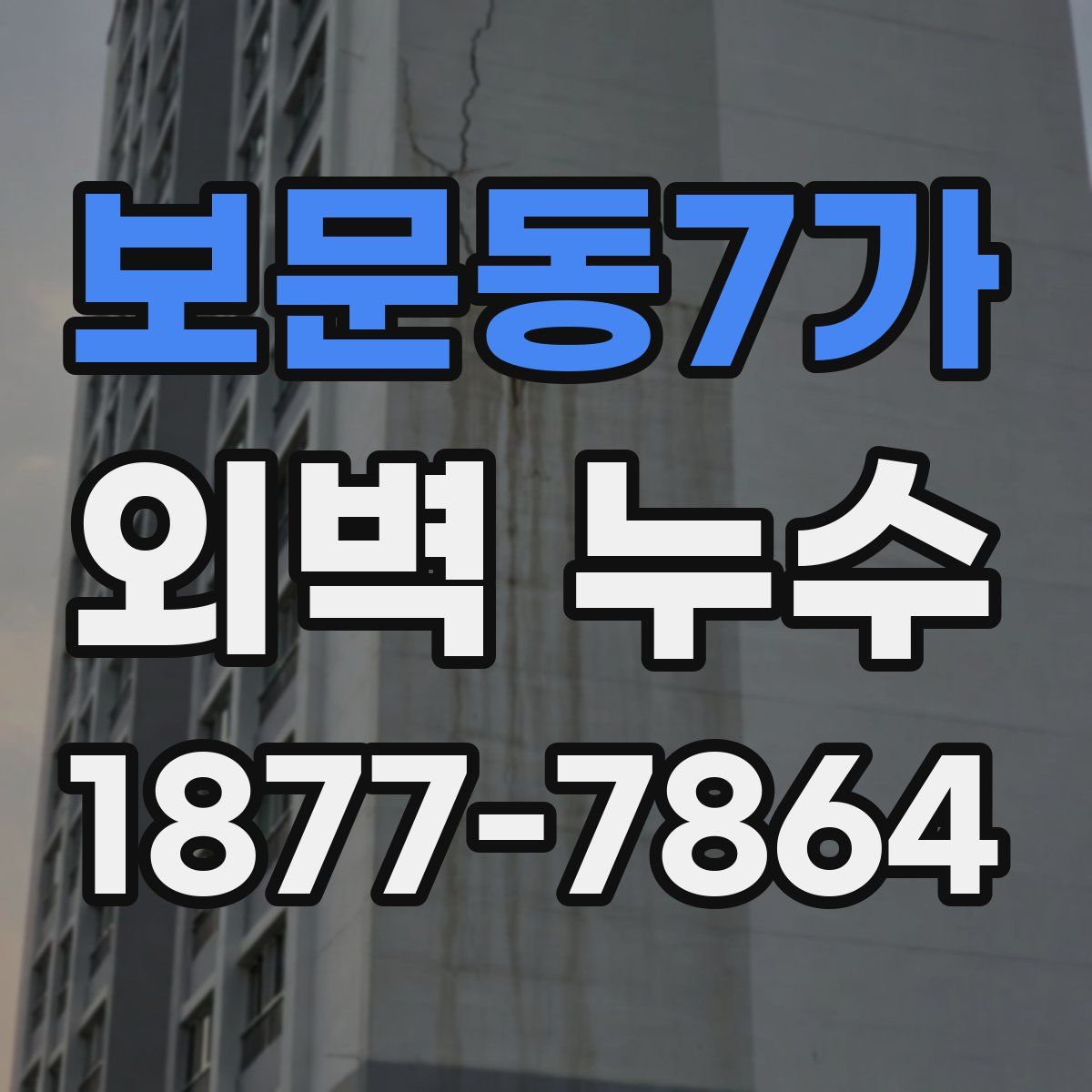 보문동7가 외벽 누수