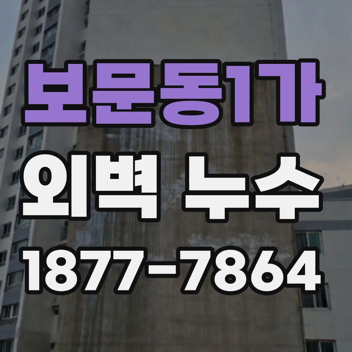보문동1가 외벽 누수