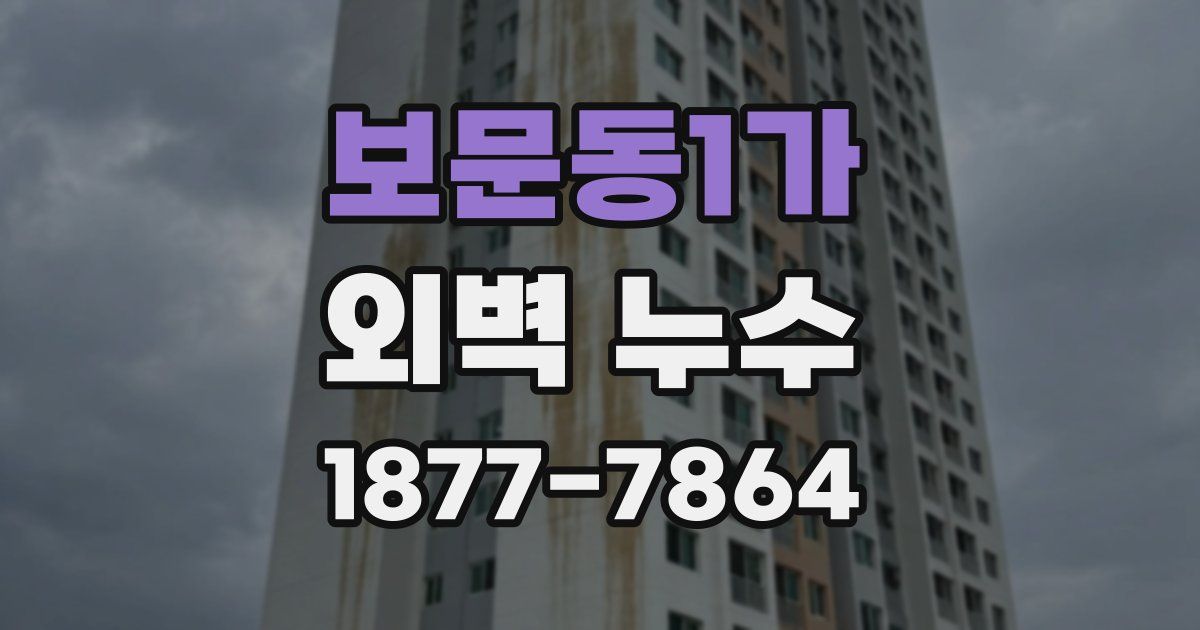 보문동1가 외벽 누수