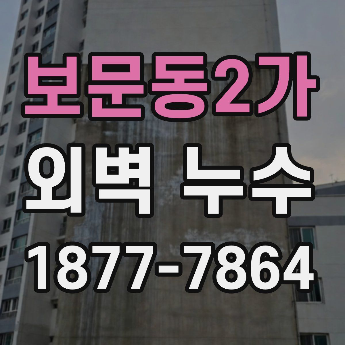 보문동2가 외벽 누수