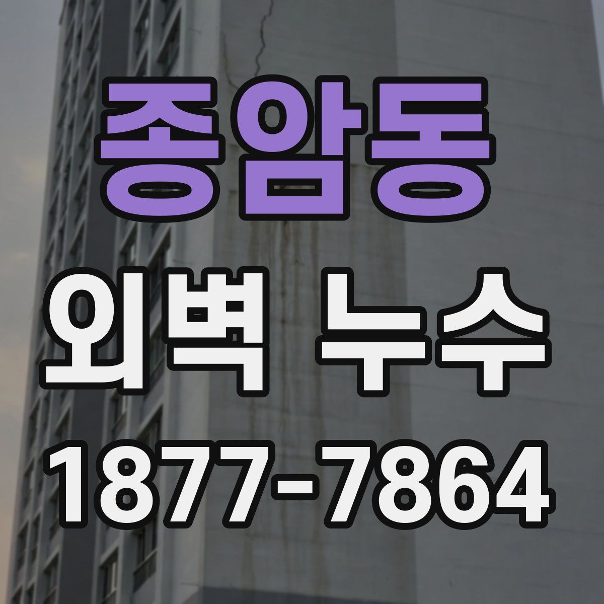 종암동 외벽 누수
