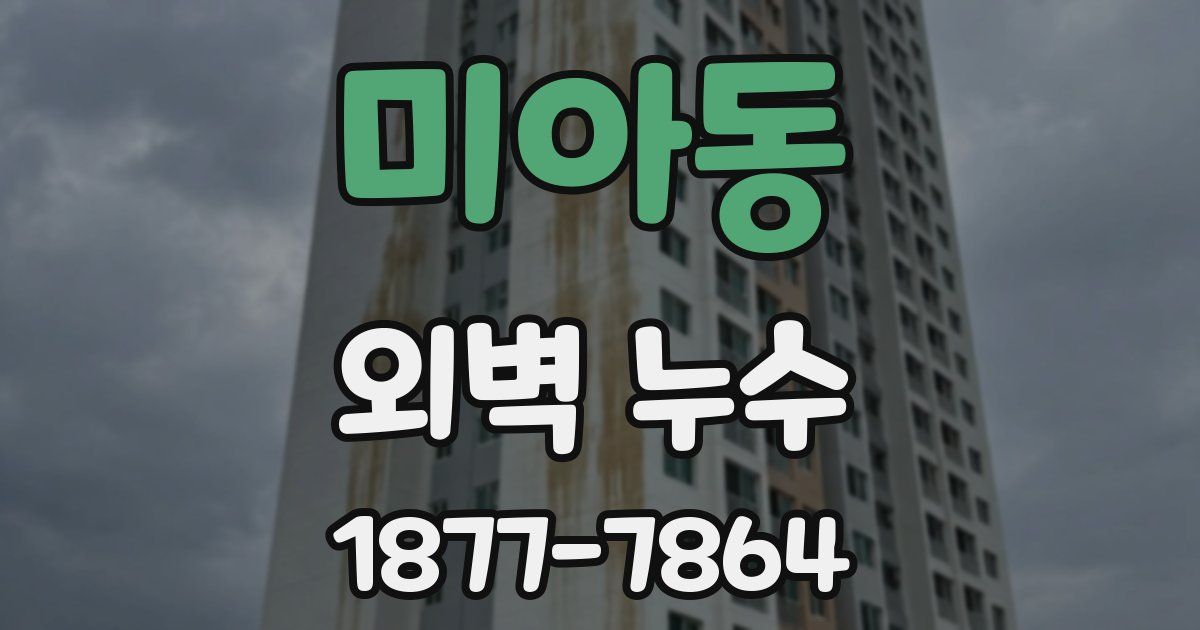 미아동 외벽 누수