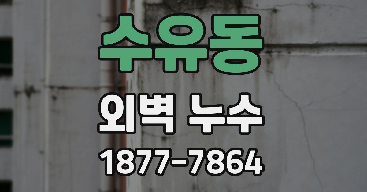 수유동 외벽 누수