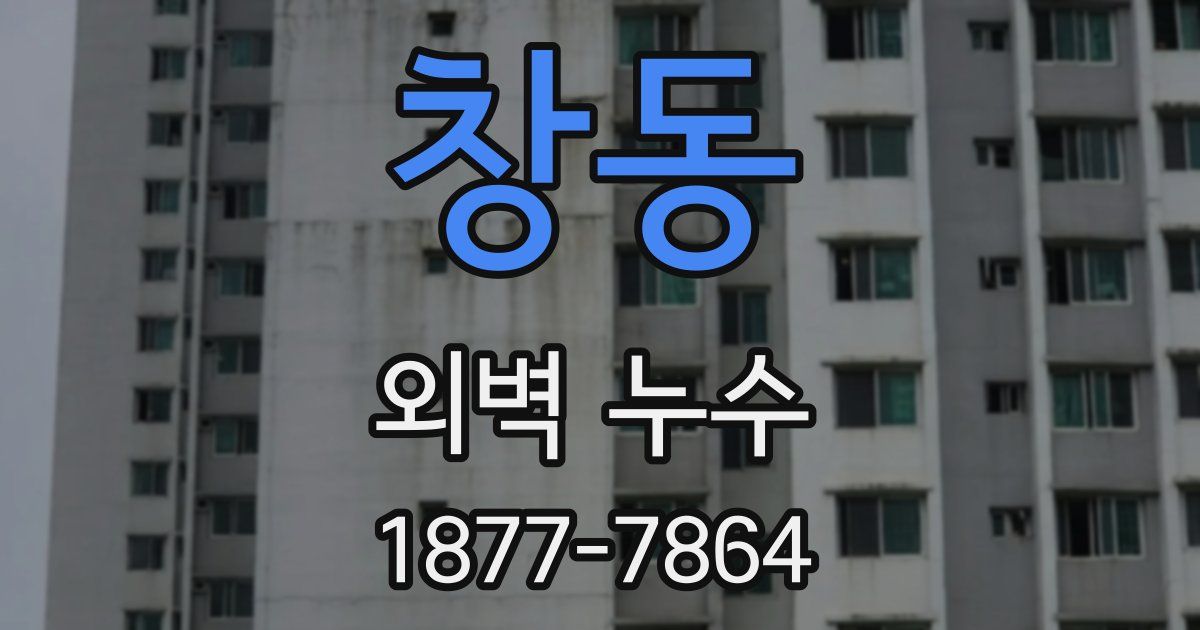 창동 외벽 누수