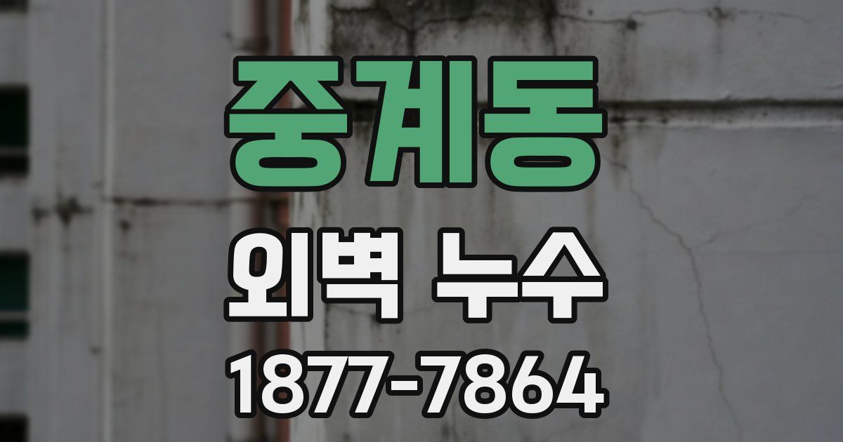 중계동 외벽 누수