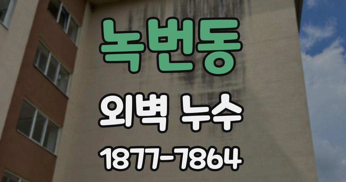 녹번동 외벽 누수